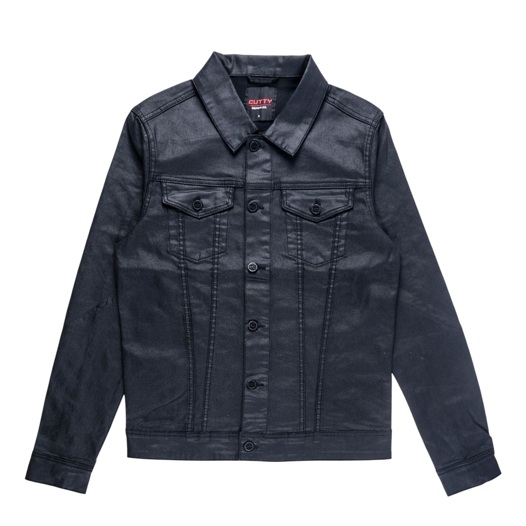 Wade Wax Coated Denim Jacket (Black)