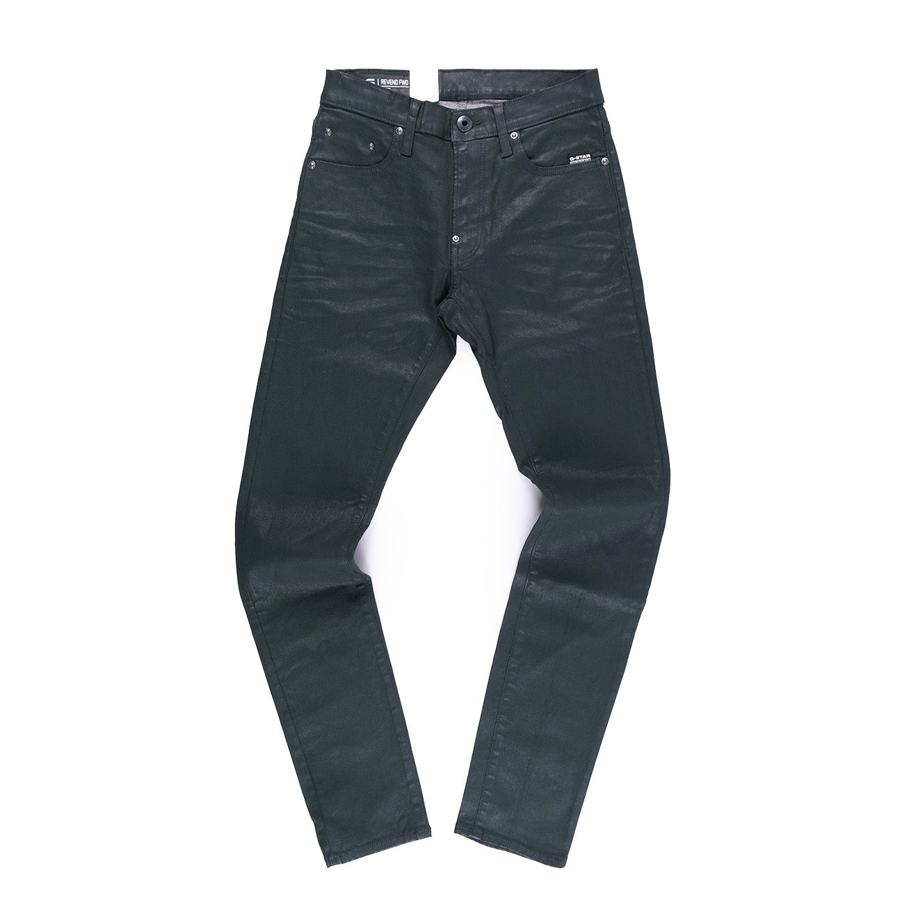 Revend FWD Skinny Wax Coated Jeans (Black)