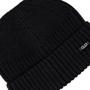 Micro Turn Up Beanie (Black)