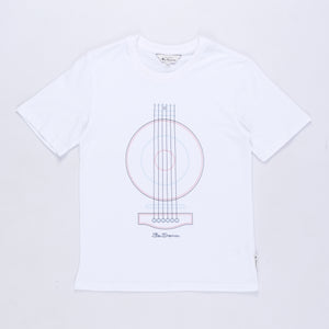 Kids Linear Guitar T-Shirt (White)