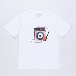 Kids Portable Radio T-Shirt (White)