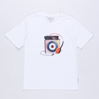 Kids Portable Radio T-Shirt (White)