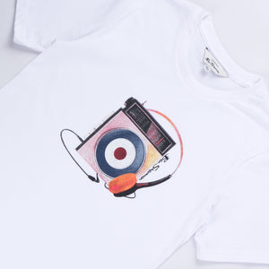 Kids Portable Radio T-Shirt (White)