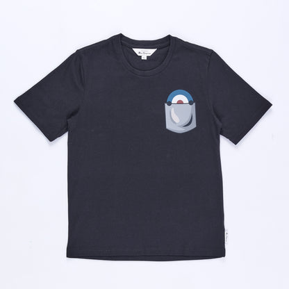 Kids Target Pocket T-Shirt (Black)