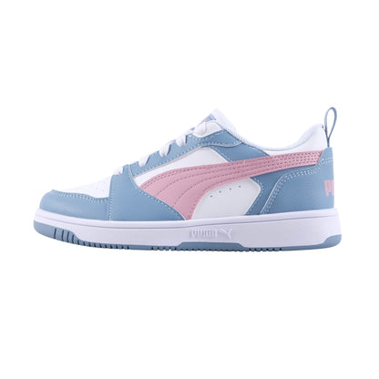 Rebound V6 Kids Sneakers (White/Pink/Blue)