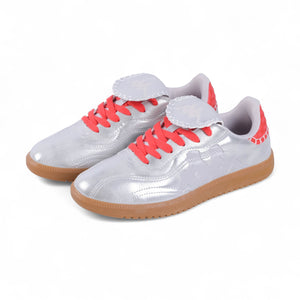 Jules 1 Ladies Sneakers (Silver/Coral)