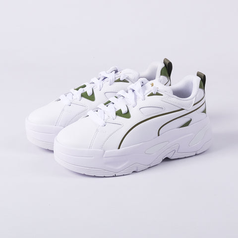 WMNS Blaster Dress Code Sneakers (White/Olive Green)
