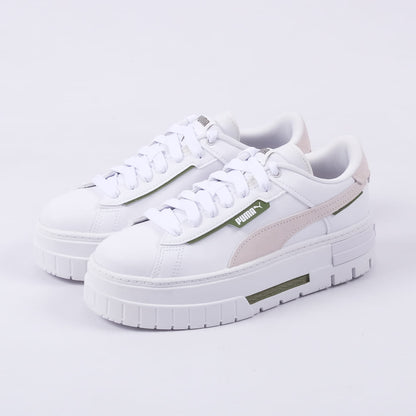 Mayze Crashed Sneakers (White/Green)