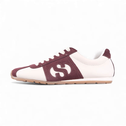 Vesta Ballerina Sneakers (Beige/Brown)