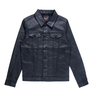 Wade Wax Coated Denim Jacket (Black)