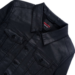 Wade Wax Coated Denim Jacket (Black)