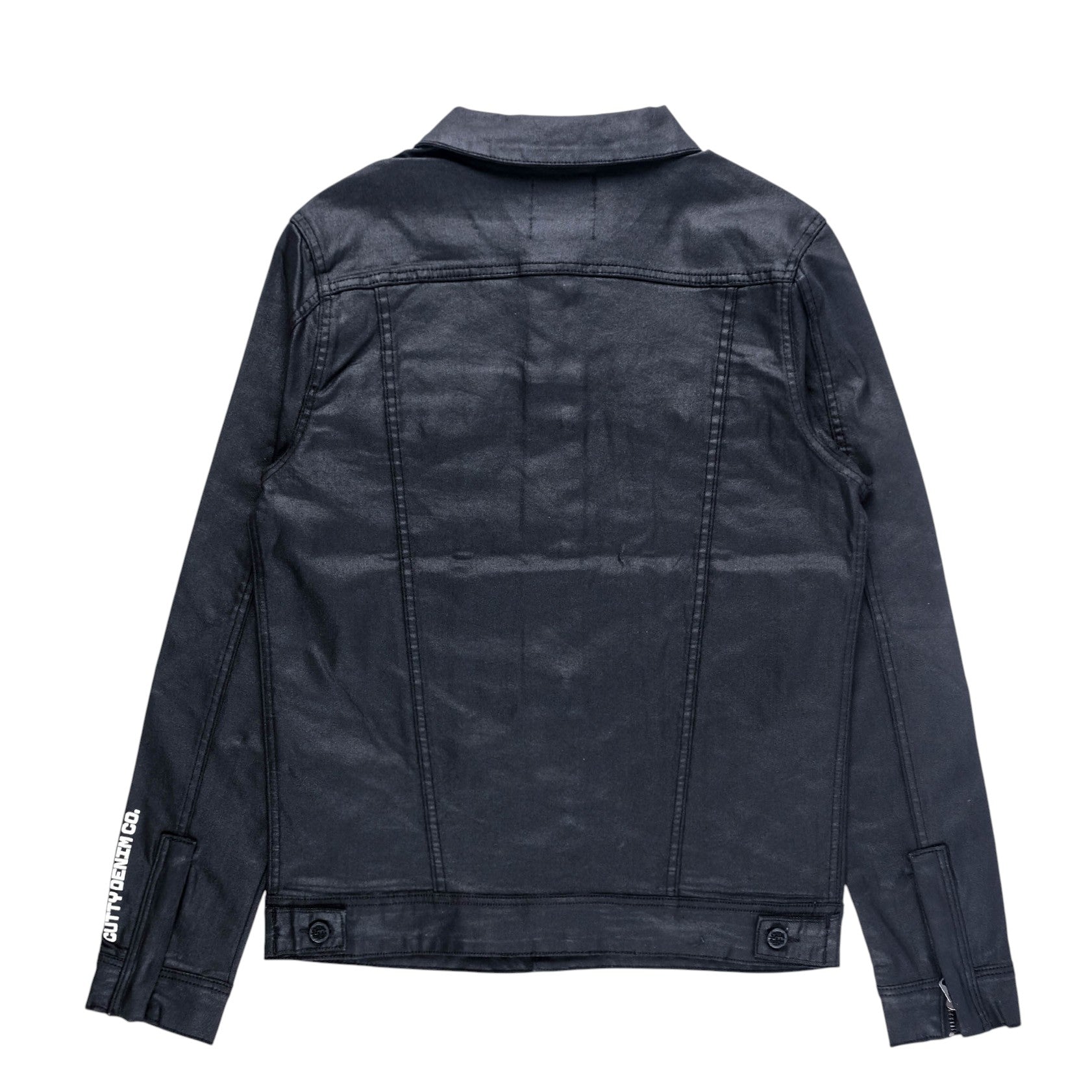 Wade Wax Coated Denim Jacket (Black)