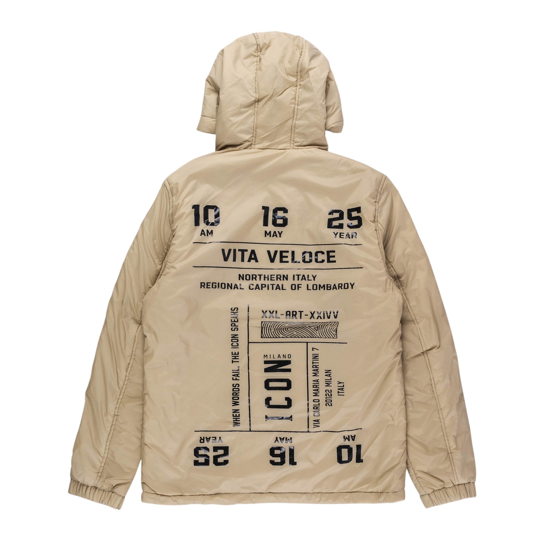 ジャケット・アウター YOKE 7G Milano Rib Hooded Coat Gio Jacket (Khaki)