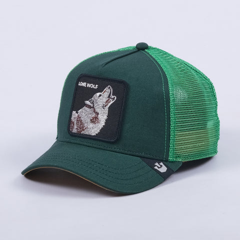 Lone Wolf Trucker Hat (Emerald)