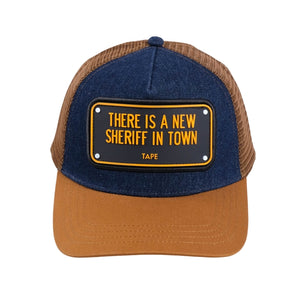 Sheriff Trucker Hat (Denim/Beige)