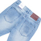 Abrasion Slim Jeans (Blue)