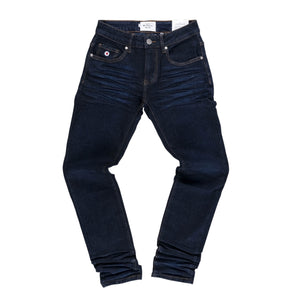 Garment Coated Slim Jeans (Dark Indigo)