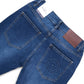 Abrasion Skinny Jeans (Blue)