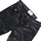 Wax Coated Sheen Slim Fit Jeans (Black)