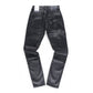 Wax Coated Sheen Slim Fit Jeans (Black)