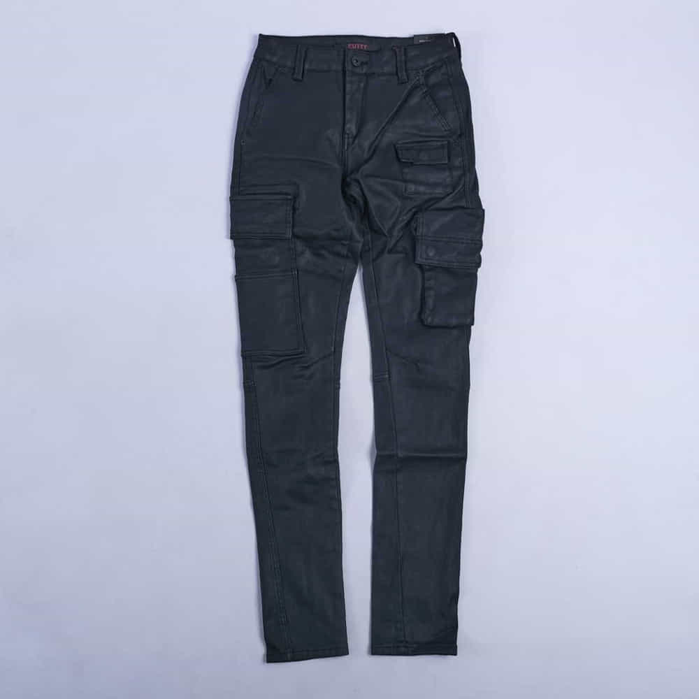 Leo Wax Cargo Skinny Jeans (Black) TAPE Online