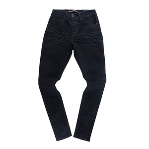 Riply Wax Coated Skinny Jeans (Black)