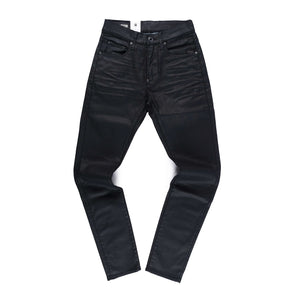 Revend Wax Coated Skinny Jeans (Black)