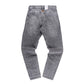 Biker Patched 3D Slim Jeans (Faded Gun Metal)