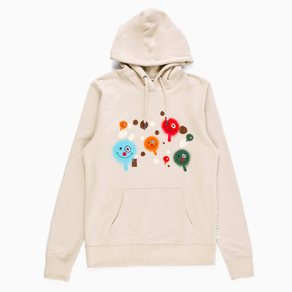 Distressed Clown Hoodie (Beige)