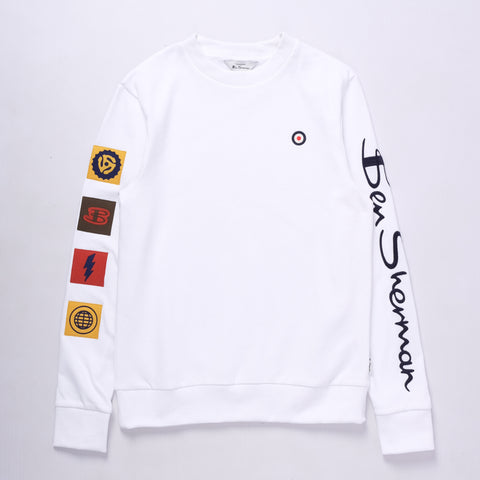Frequency EMB Crew Sweater (White)