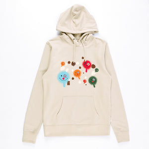 Distressed Clown Hoodie (Beige)