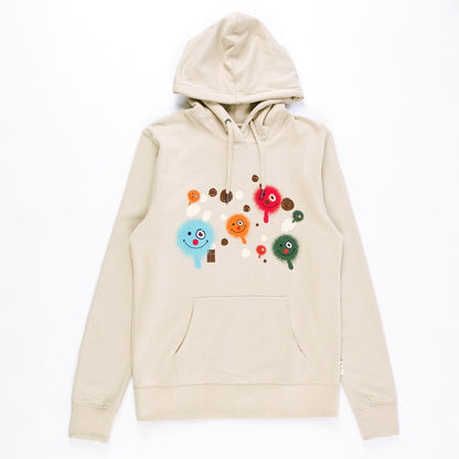Distressed Clown Hoodie (Beige)
