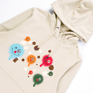 Distressed Clown Hoodie (Beige)