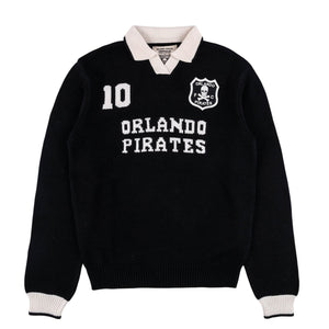 Orlando Pirates Knitted LS Golfer Jersey (Black)