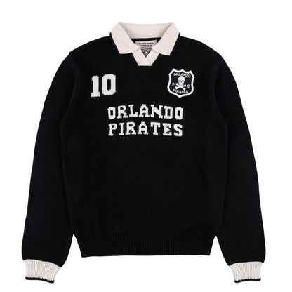 Orlando Pirates Knitted LS Golfer Jersey (Black)
