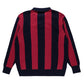 Barcelona Stripe 2 Button Polo Sweater (Navy)