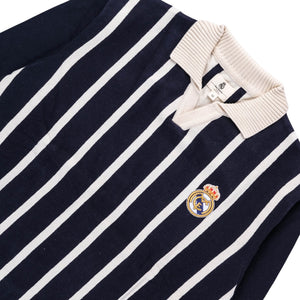 Real Madrid Stripe LS Knit Jersey (Navy)