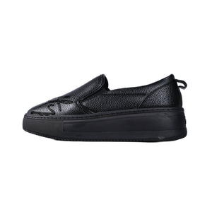 Granby Pu Rhinestone Sneakers (Black)