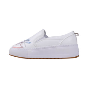 Granby PU Rhinestone Sneakers (White)