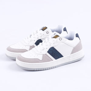 Brend Lea Denim Sneakers (White/Grey)