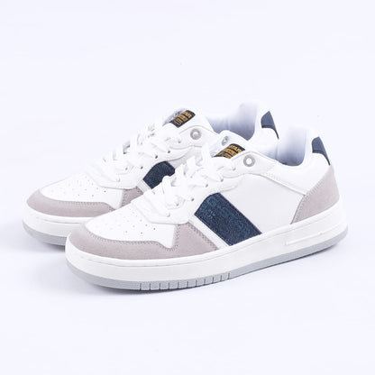 Brend Lea Denim Sneakers (White/Grey)