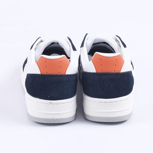 Arc Leather Blocked Sneakers (White/Navy)