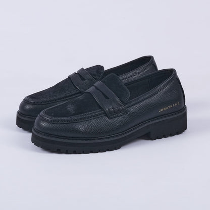 D Penny Moc Jonathan D Loafers Penny Moc Pony Shoe (Black)