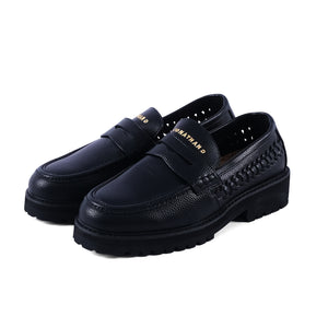 Penny Moc Side Weave (Black)