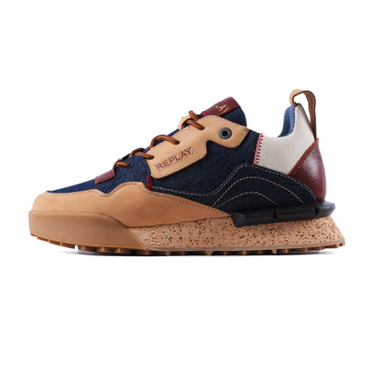Field Denim Sneakers 25 (Navy/Beige)