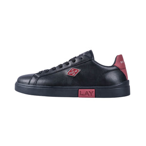 Polys N Rhombus Sneakers (Black/Maroon)