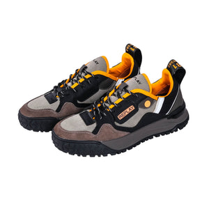 Blix Texture Sneakers (Grey/Orange)