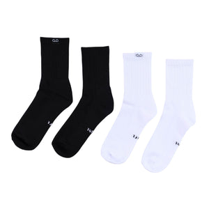 3/4 Double Pack Socks (Black/White)