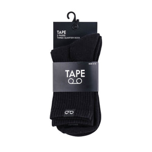 3/4 Double Pack Socks (Black/White)