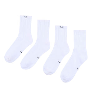3/4 Double Pack Socks (White/White)